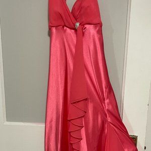 Mermaid Style Satin PinkProm Dress